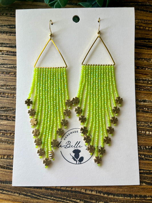 Four Leaf Clover Green Fringe